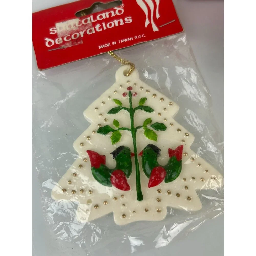 Vintage Lot (3) Christmas Tree Ornaments Russ Berrie Mice Santaland Soldier Set